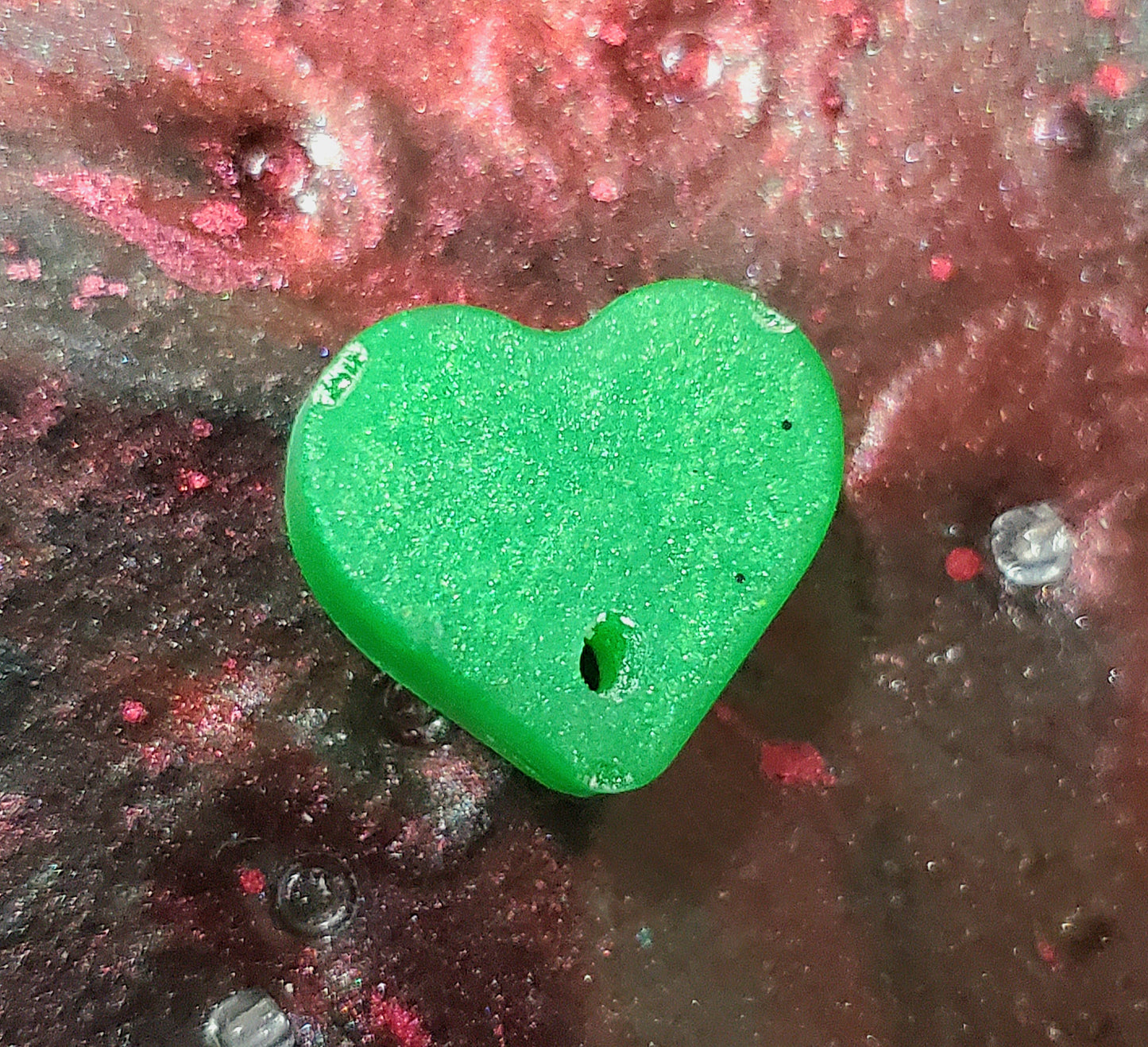 50 Heart-Resin Crafted-Colorful-Beads