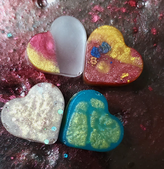 50 Heart-Resin Crafted-Colorful-Beads