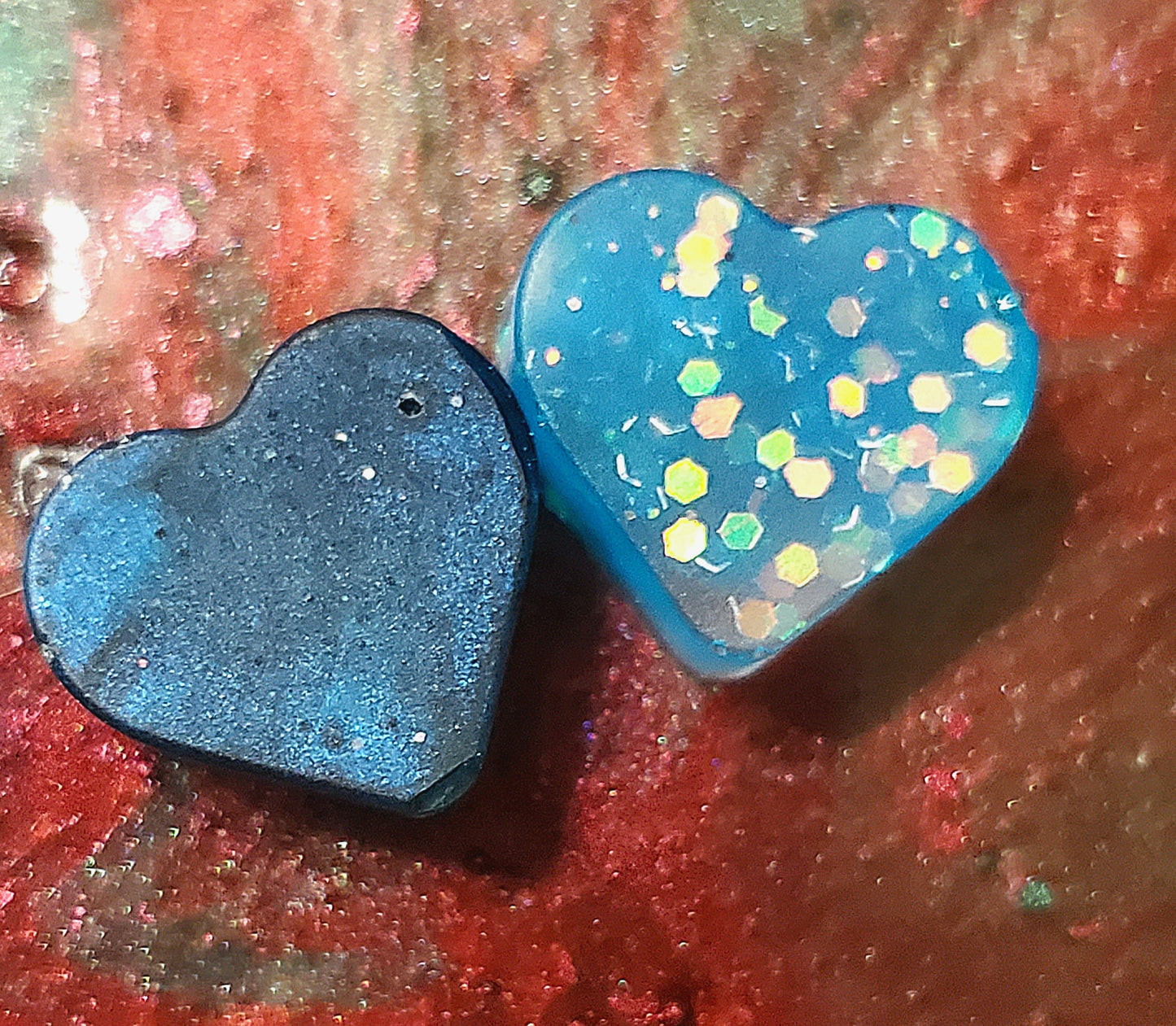50 Heart-Resin Crafted-Colorful-Beads