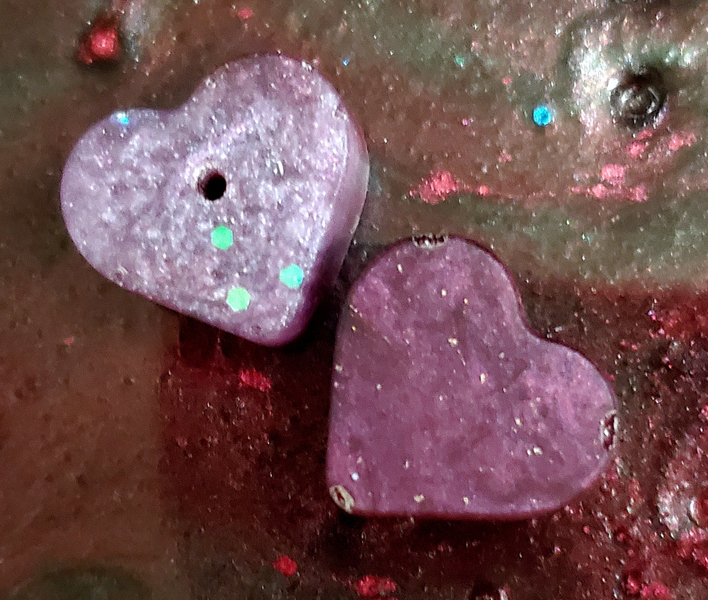 50 Heart-Resin Crafted-Colorful-Beads