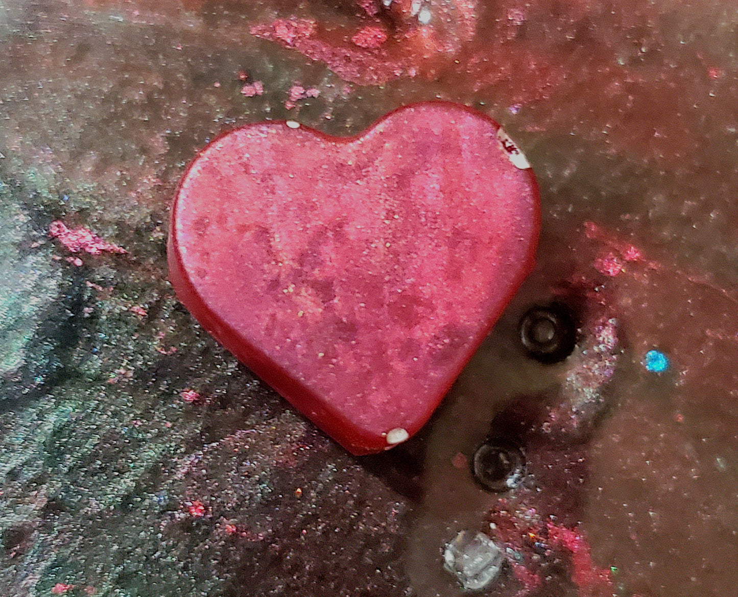 50 Heart-Resin Crafted-Colorful-Beads